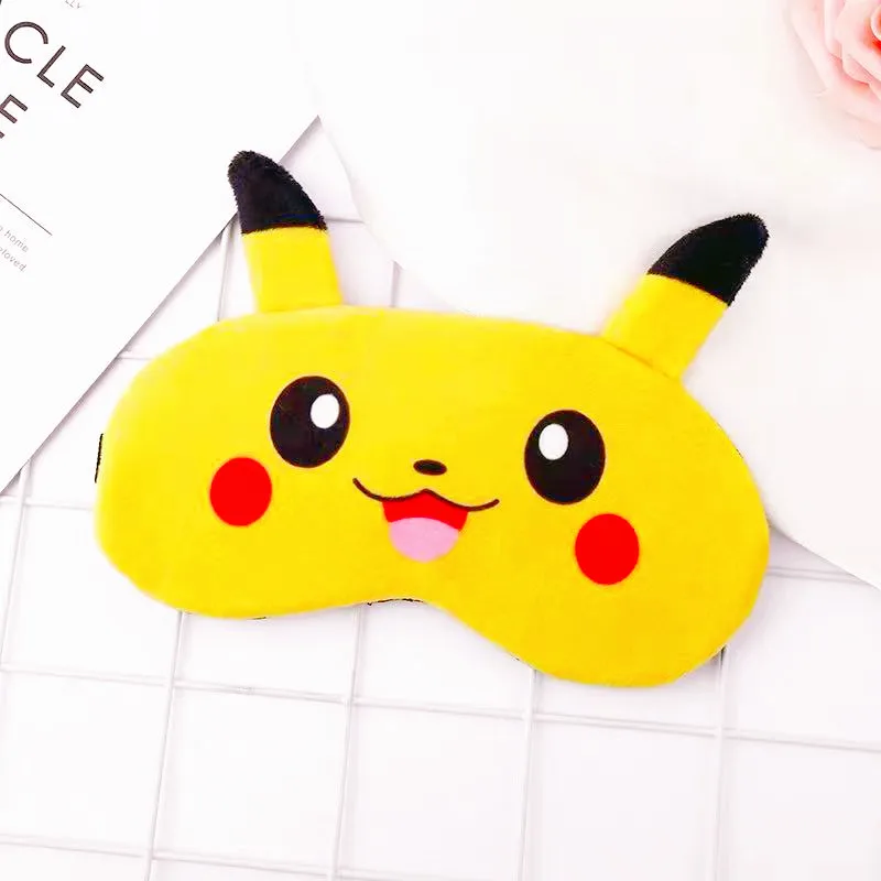 Pokemon Sleeping Eye Cover Mask Sleep Cute Pikachu Figure Night Dream Mask Bandage Sort Blindfold For Men Women Relax Health Nap