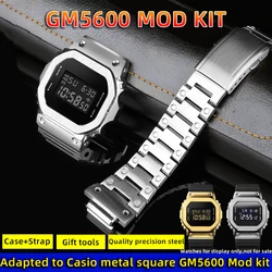 Mod kit gm5600 metallband + fall für g-shock 3229 GM-5600 mod kit wartungsloses stahl armband + fall gm5600 metallset für männer