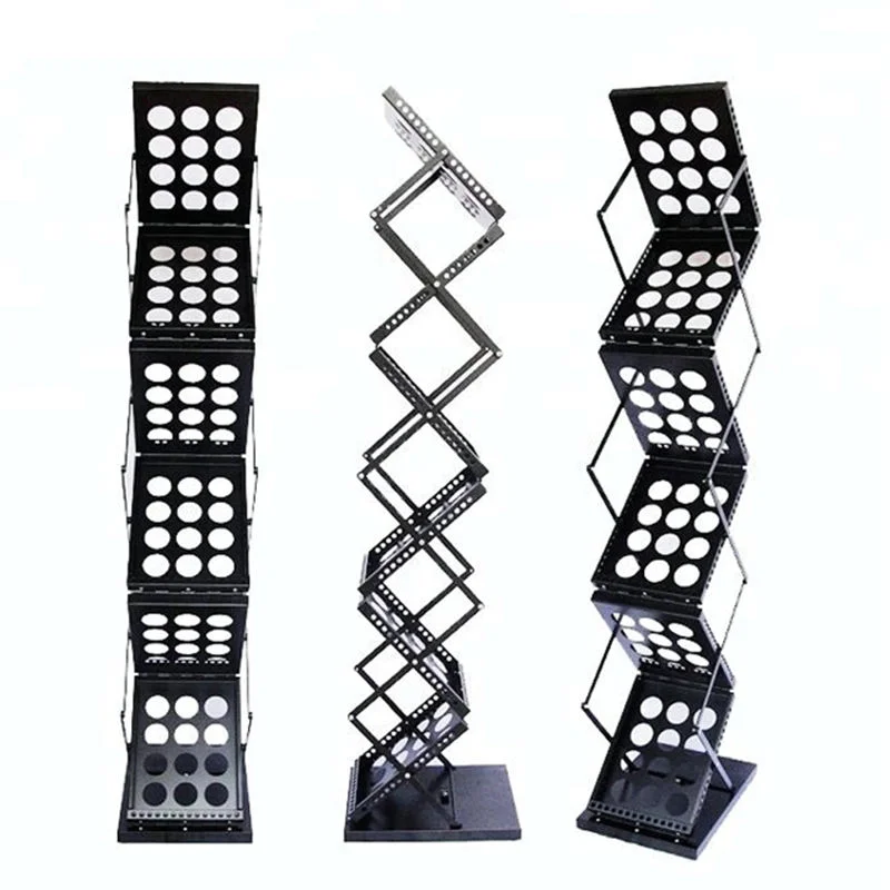 Foldable Steel  Magazine Catalog Holder A4 Brochure Rack Stands