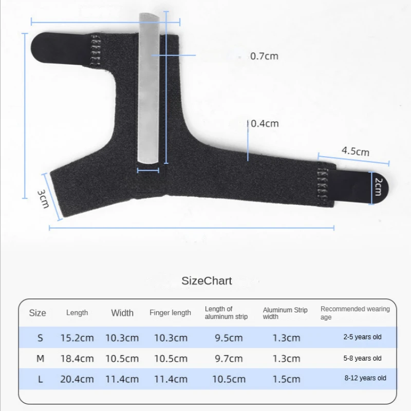 1PC szyna na kciuk stabilizator na zapalenie ścięgna zapalenie ścięgna zapalenie ścięgna wyzwalacz kciuk immobilizer pasuje dziecko lewą i prawą rękę