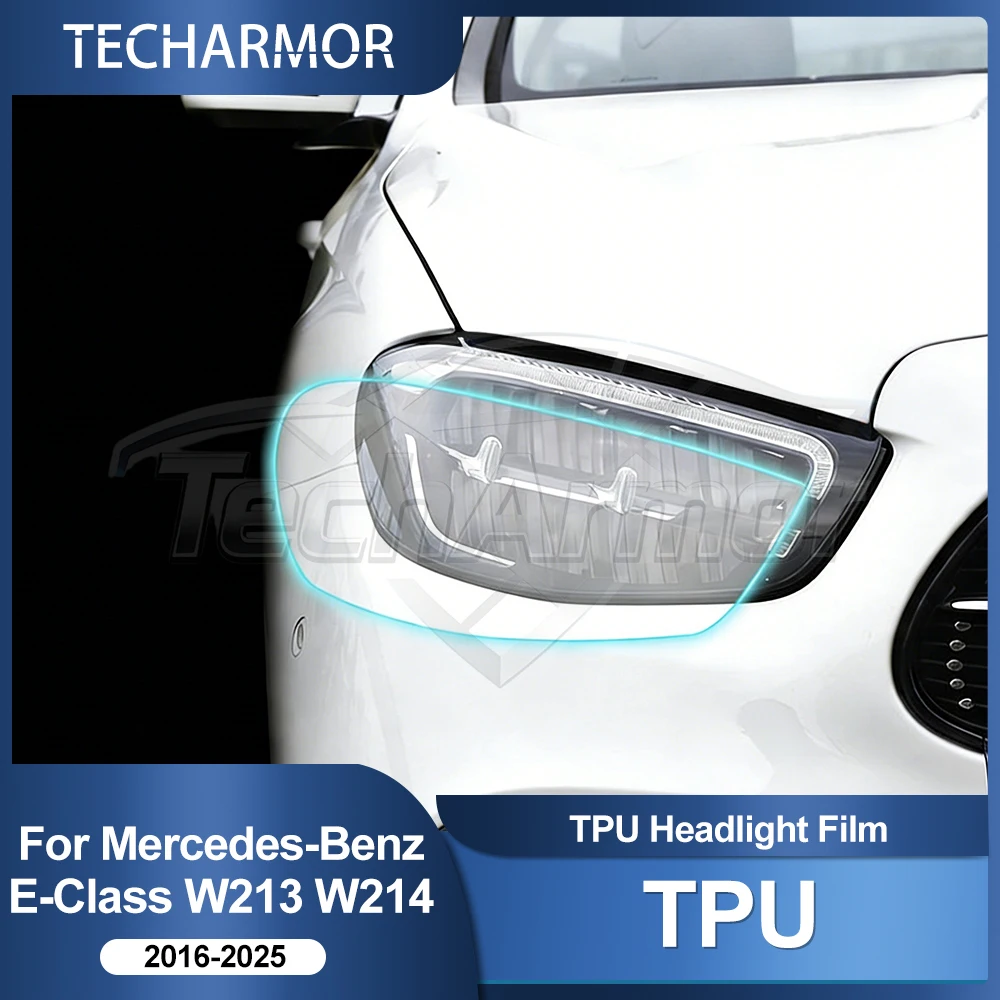 

Защитная пленка из ТПУ для фар автомобиля Mercedes Benz E Class W214 2016-2024, дымчатая, с защитой от царапин, внешний автомобильный аксессуар