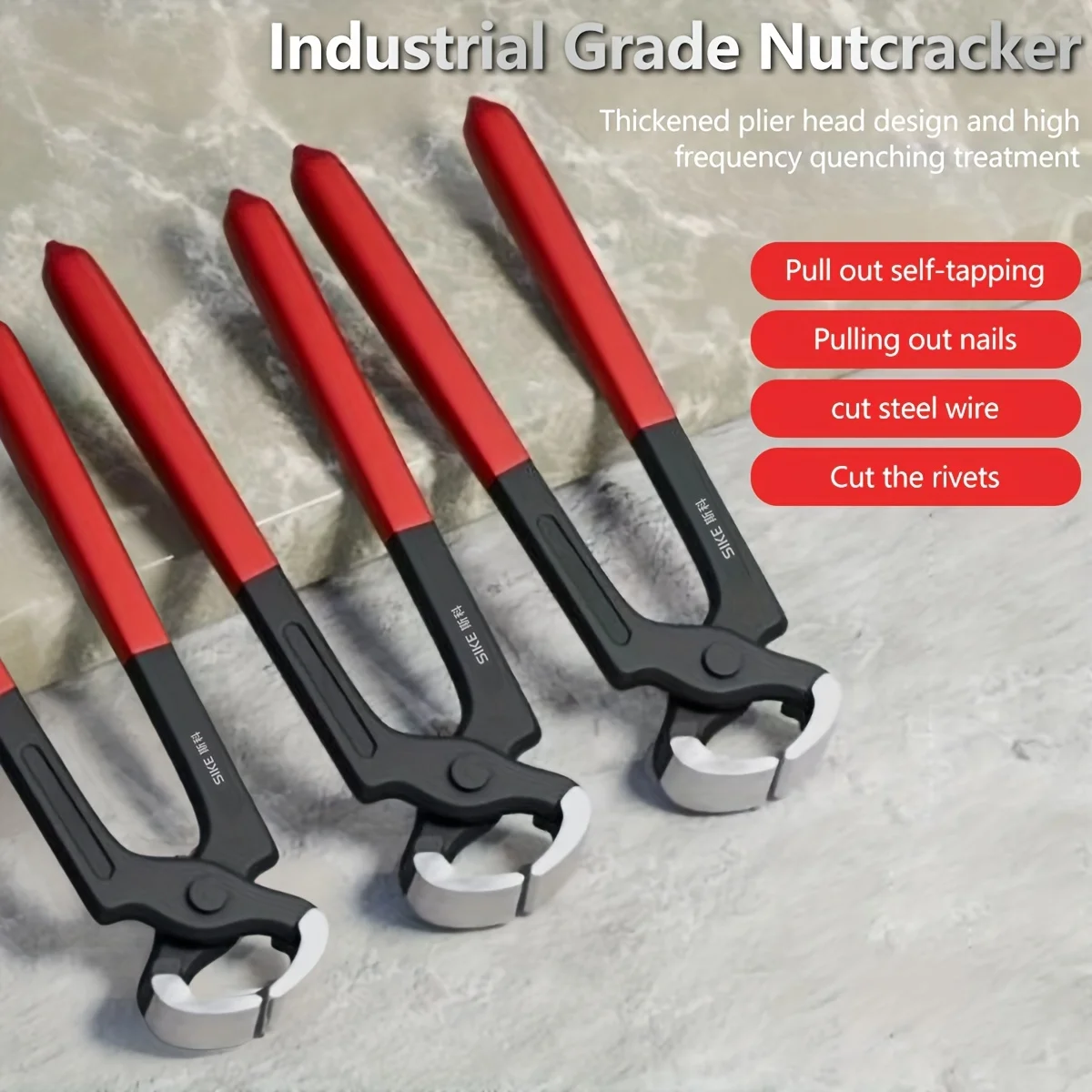 Functional top cutters professional tire repair pliers with rubber handles for carpentry, tire repair and nail removal, etc. image 3