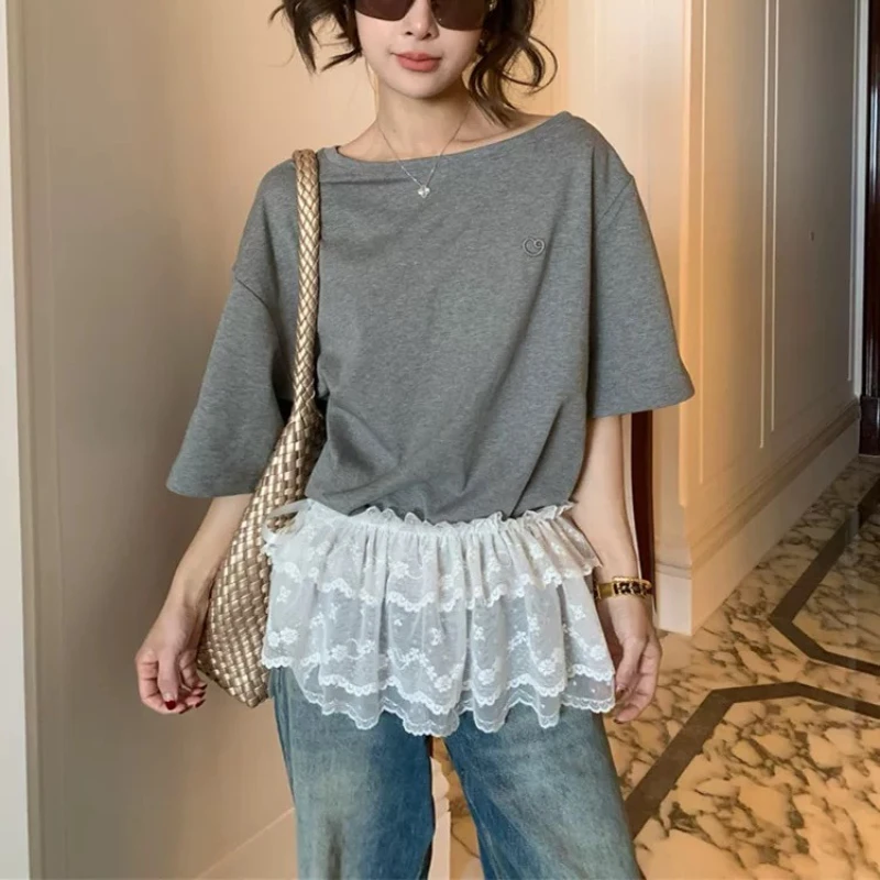 INS Blogger Lace Cummerbunds Layered Gauze Skirt Y2k Streetwear Apron Wrap Skirt Lace Up Matching Pants Spicy Girl Stacked Y2k