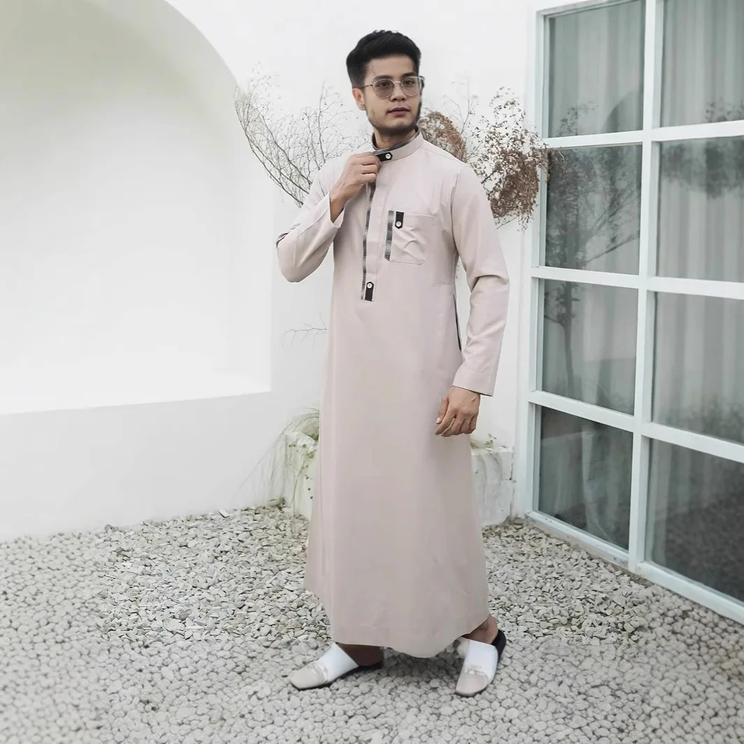 2025loriya Turchia Dubai Abito da uomo casual Ma033 Colletto allentato da uomo Nuova moda Abaya Ramadan Dubai Lusso Islam Elegante