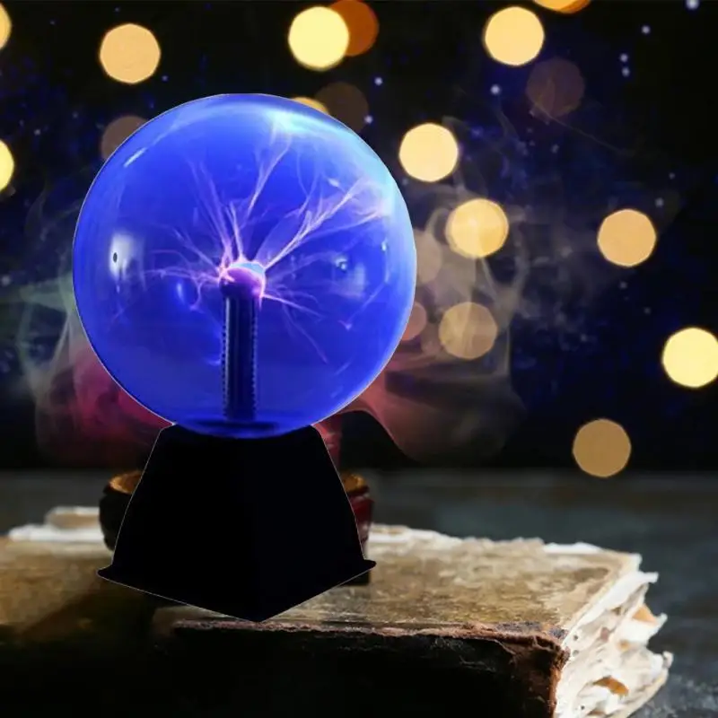 Christmas Party Sound Control Kids Toy Led Night Light Touch Glass 8 Inch Plasma Ball Lamp Amazing Bedroom Decor Unique