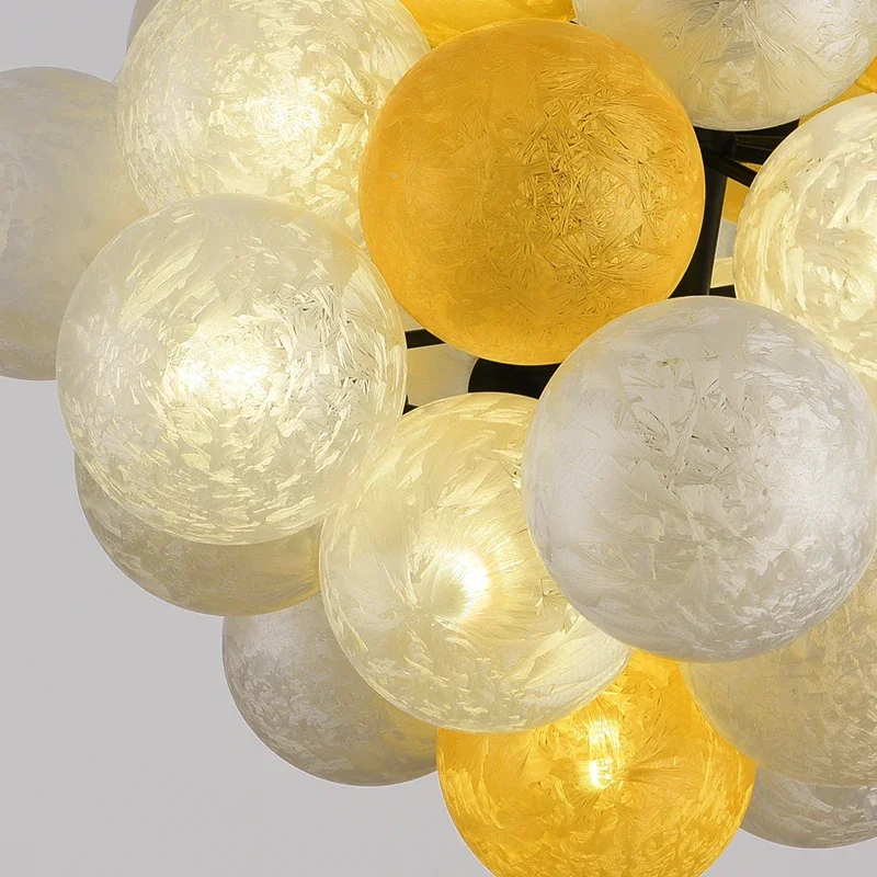 2025New Bubble Ball Design Chandelier Modern Restaurant Pendant Light Creative Art Bar Counter Table Lamp Home Decor G9 Bulb
