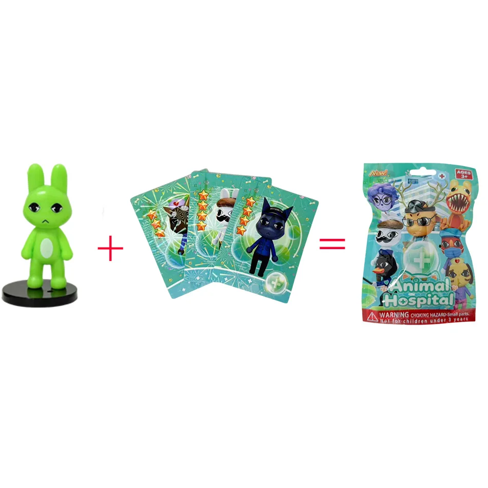 Animal Hospitaled Horrored Cartoon Animal Figures Blind Bag Toys PVC Mini Figurine Desktop Ornament Collectible Doll Gift view 3