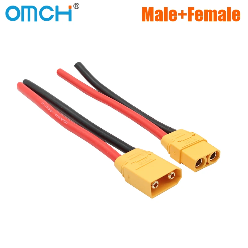 OMCH XT90 Männlich Weiblich Stecker Batterie Stecker Mit Silikon Flexible Draht 10AWG Für RC Flugzeug Lipo Batterie Drone Auto