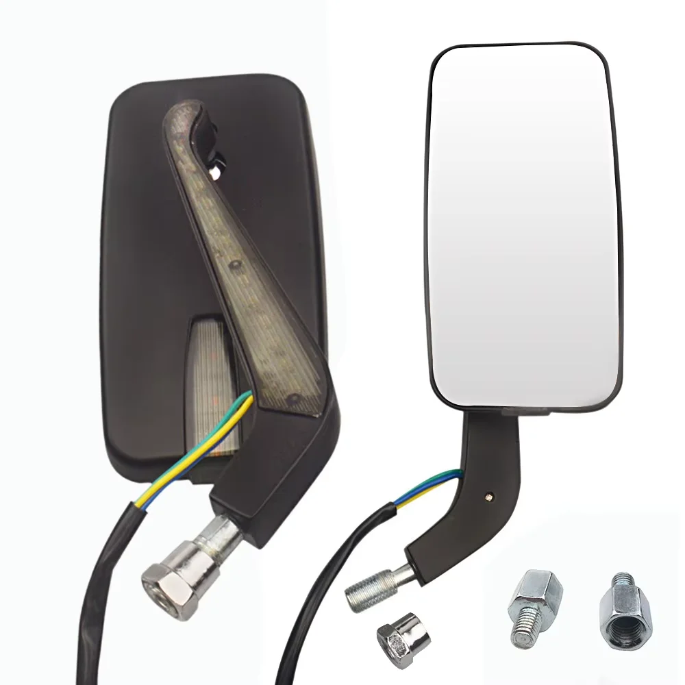 M10/M8 10 مللي متر دراجة نارية Led بدوره إشارة تشغيل ضوء الجانب مرآة الرؤية الخلفية لهوندا كاواساكي سوزوكي شارع عارية كروزر مخصص #1