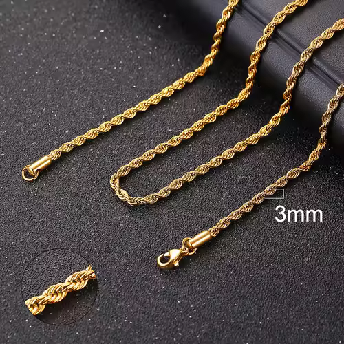 Vnox Cuban Chain Necklace for Men Women,Basic Punk Stainless Steel Curb Link Chain Chokers,Vintage Gold Color Solid Metal Collar - Image 16
