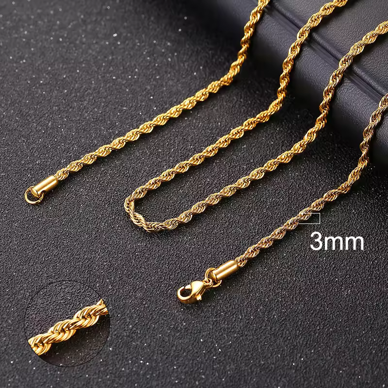 Vnox Cuban Chain Necklace for Men Women,Basic Punk Stainless Steel Curb Link Chain Chokers,Vintage Gold Color Solid Metal Collar - Image 16