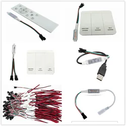 Mini WS2812B WS2811 Controller for Pixel LED Strip Light USB 3 4 Key WS2812 LED Light Strip SP621E Music Bluetooth APP DC5V-24V