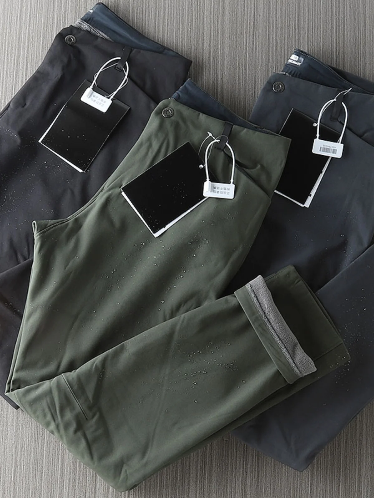 

Men's Outdoor Windproof Waterproof Fce Lined Casual Pants Soft ell Bird Sle Comfortable Warm Faionable Ci Winter