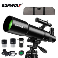 BORWOLF AZ80400  Astronomy Telescopes for Adults, 80mm Aperture 400mm AZ Mount 200X HD for Moon Stargazing and Bird Watching