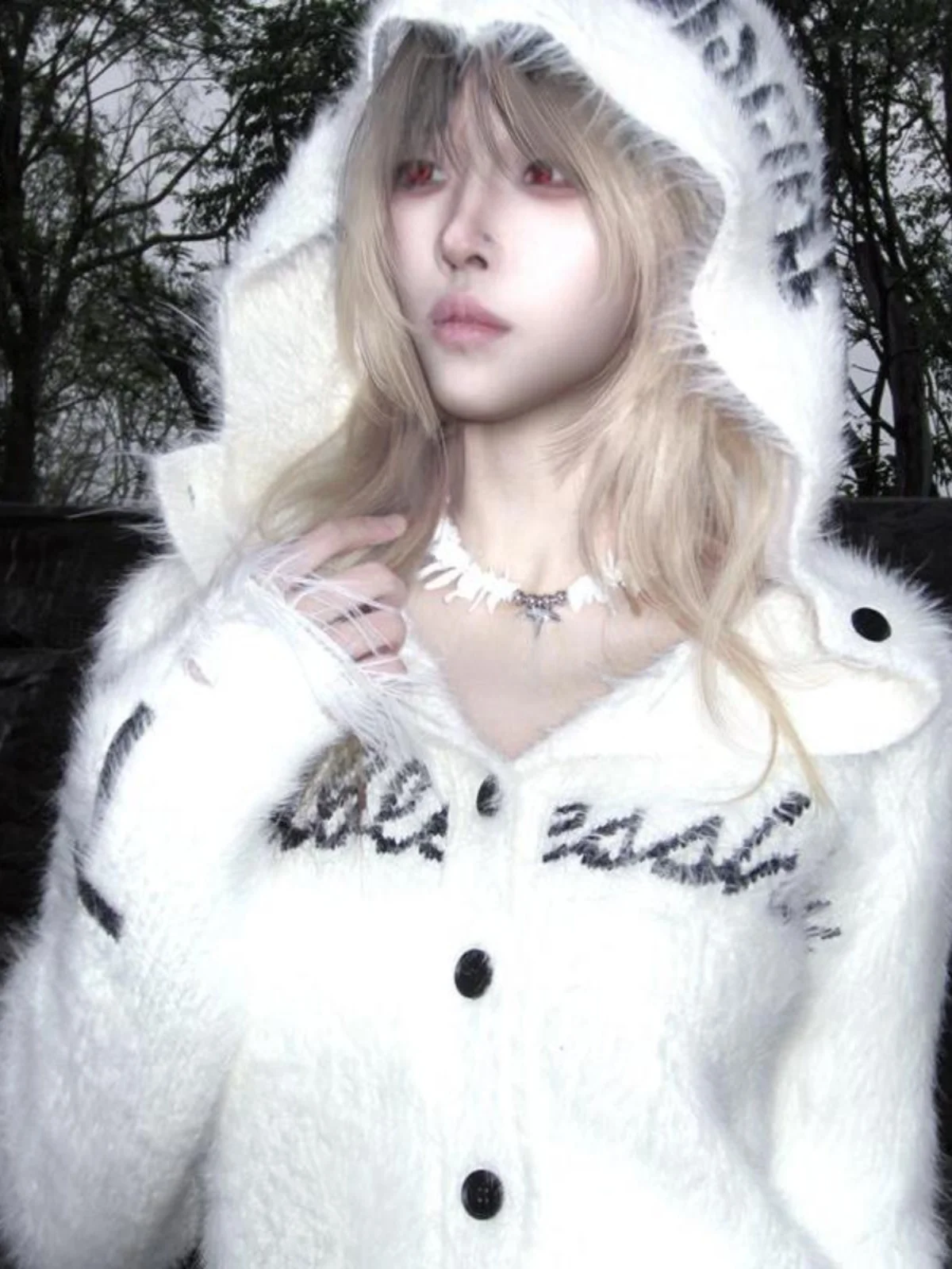 

Y2K Subculture Slim Fit Knitted Cardigan with Button Embroidery Design And Frayed Versatile Autumn Winter Faion for Yo...