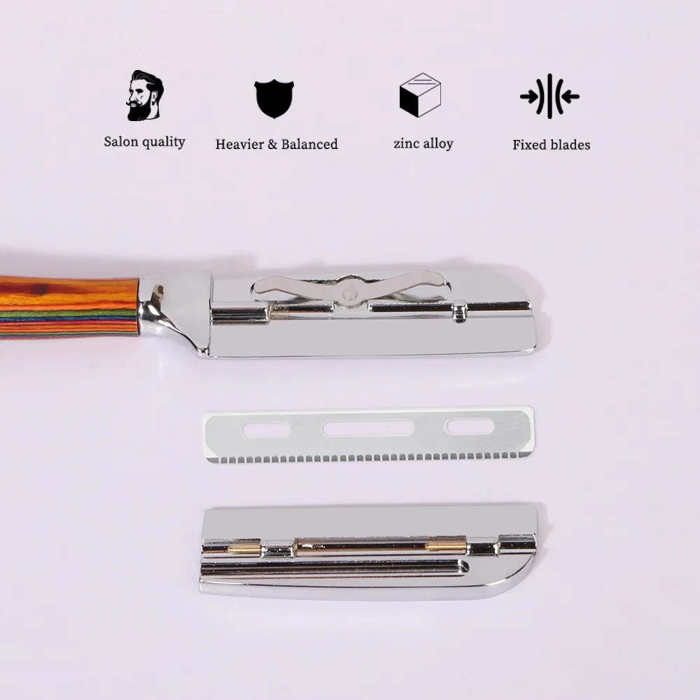 Бритва с прямой ручкой из цинкового сплава, японская прямая парикмахерская бритва для бритья волос, бровей, инструменты для стрижки волос