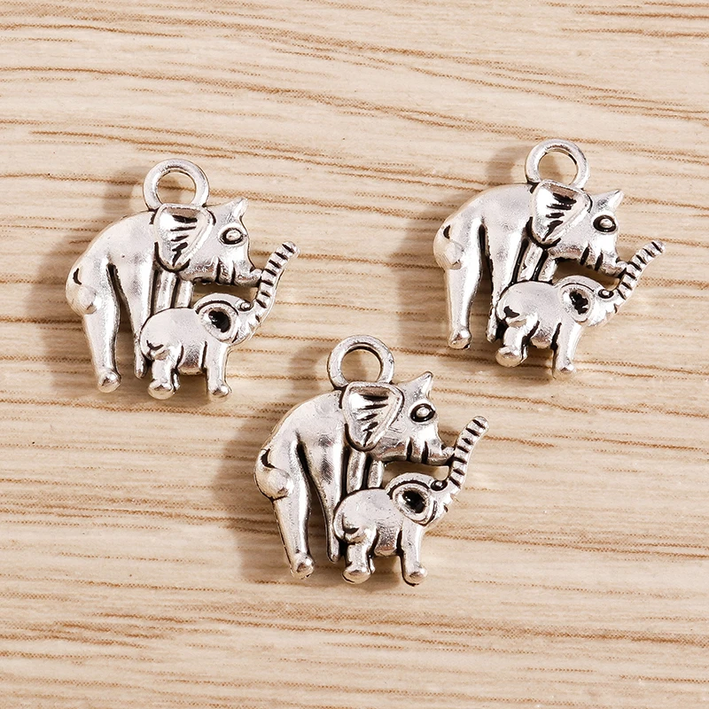 Tusember 20 Stück Legierungs-Anhänger in Form von Eule, Bär, Elefant und Pferd für Schmuck, Halsketten, DIY-Armbänder, Ohrringe, Zubehör und Bastelarbeiten – Detail 22