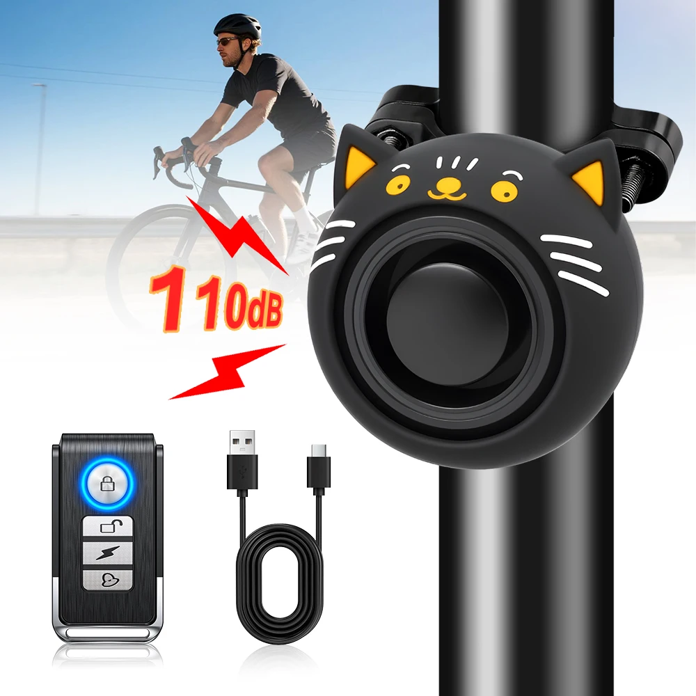 Extractme Fietsalarm Draadloos waterdicht fietsalarm Beveiligingsalarm Beveiligingssysteem USB-opladen Afstandsbediening