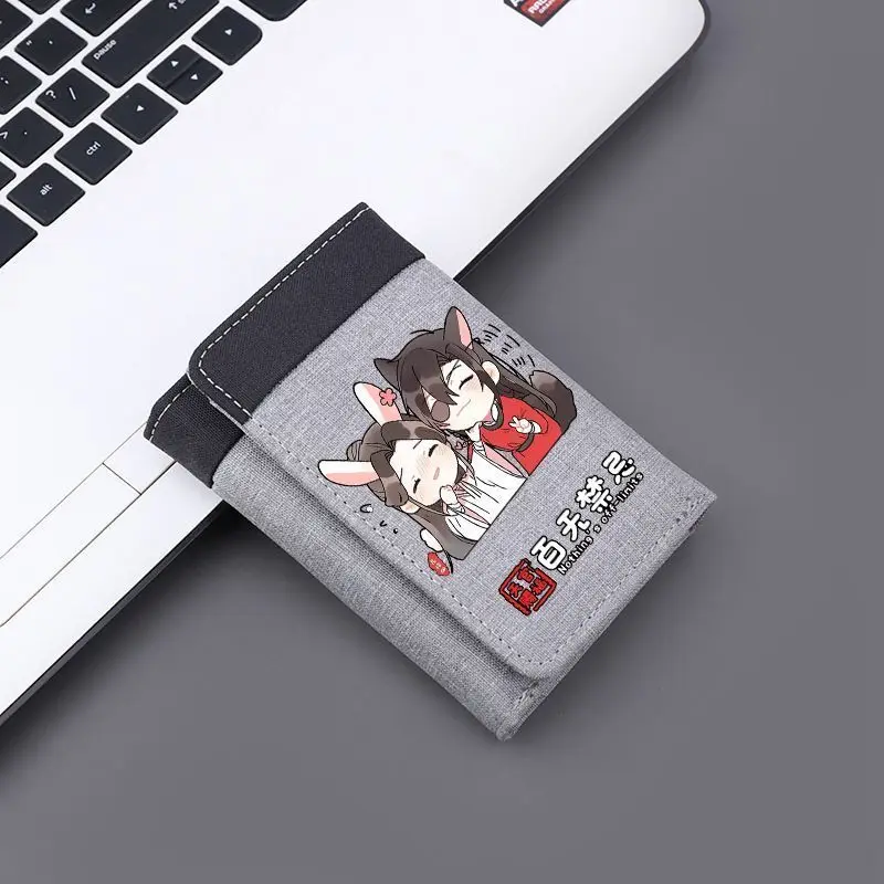 Tian Guan Blessing Anime Coin Purse Huacheng Xie Lian 2D Youth Middle School Students Unisex Short Wallet Card Holder Anime