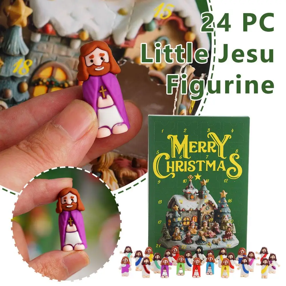 Mini Jesus Figurines 24Pcs Tiny Jesus Toys Little Jesus Christ Gifts Merry Doll Stuffed Savior Jesus Christmas Figures Reli F2X4