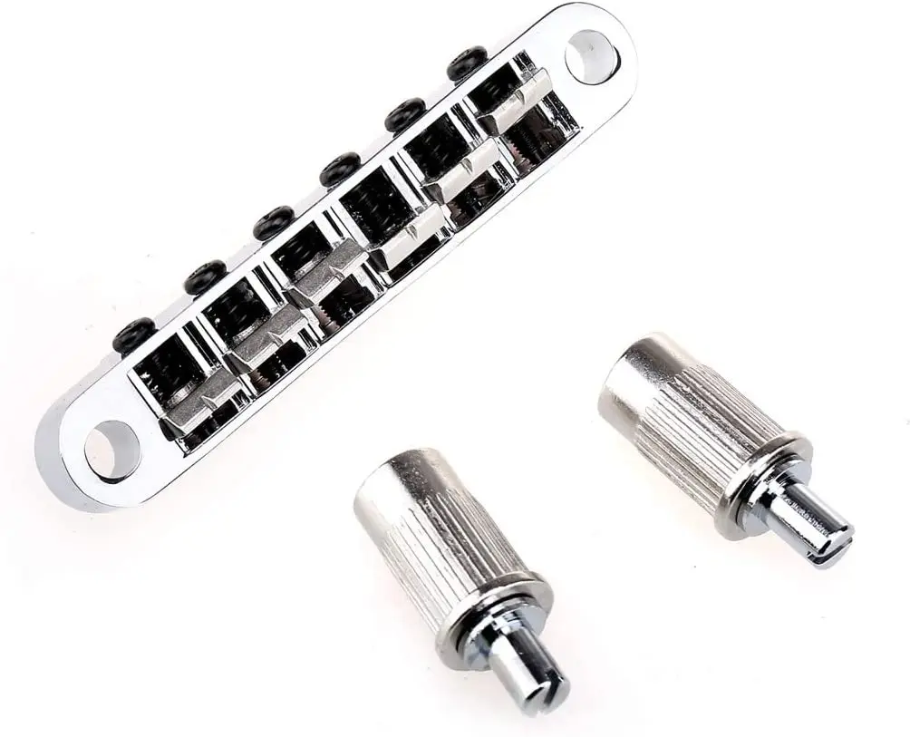 Chrome Silver Wilkinson Tune-O-Matic Style Electric Guitar Bridge WOGT1+WOGB2 Guitar Accessories