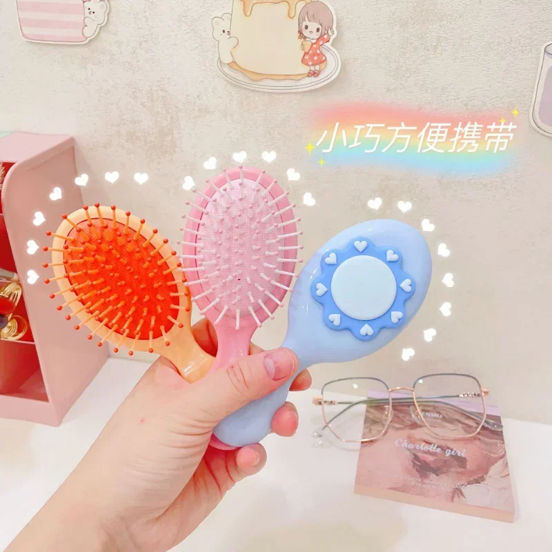 Cute Cartoon Children Air Cushion Comb Scalp Massgae Hair Brush Girls Portable Traveling Hair Brush Wide Tooth Anti-static Comb