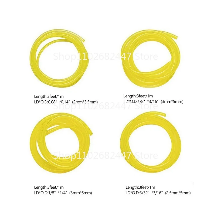 خرطوم المكربن الأصفر المقاوم للزيت، أنبوب الوقود 3 * 6/3 * 5 مم