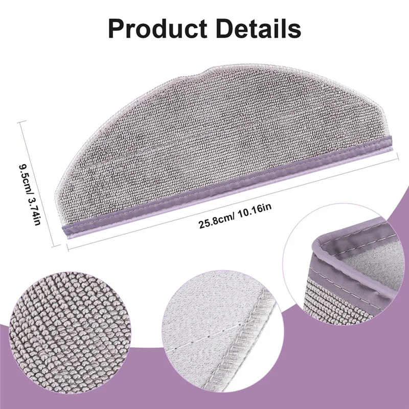 Microfiber Pads Replacement Mop Pad Compatile For Eufy L60/L60 Hybrid/L60 SES/L50 Series Robot Vacuums-A70Z