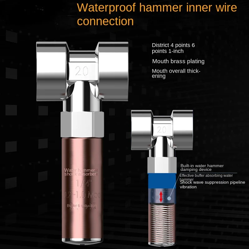 Water hammer, water pipe, water hammer eliminator, muffler, and shock absorber for preventing bathroom water leakage