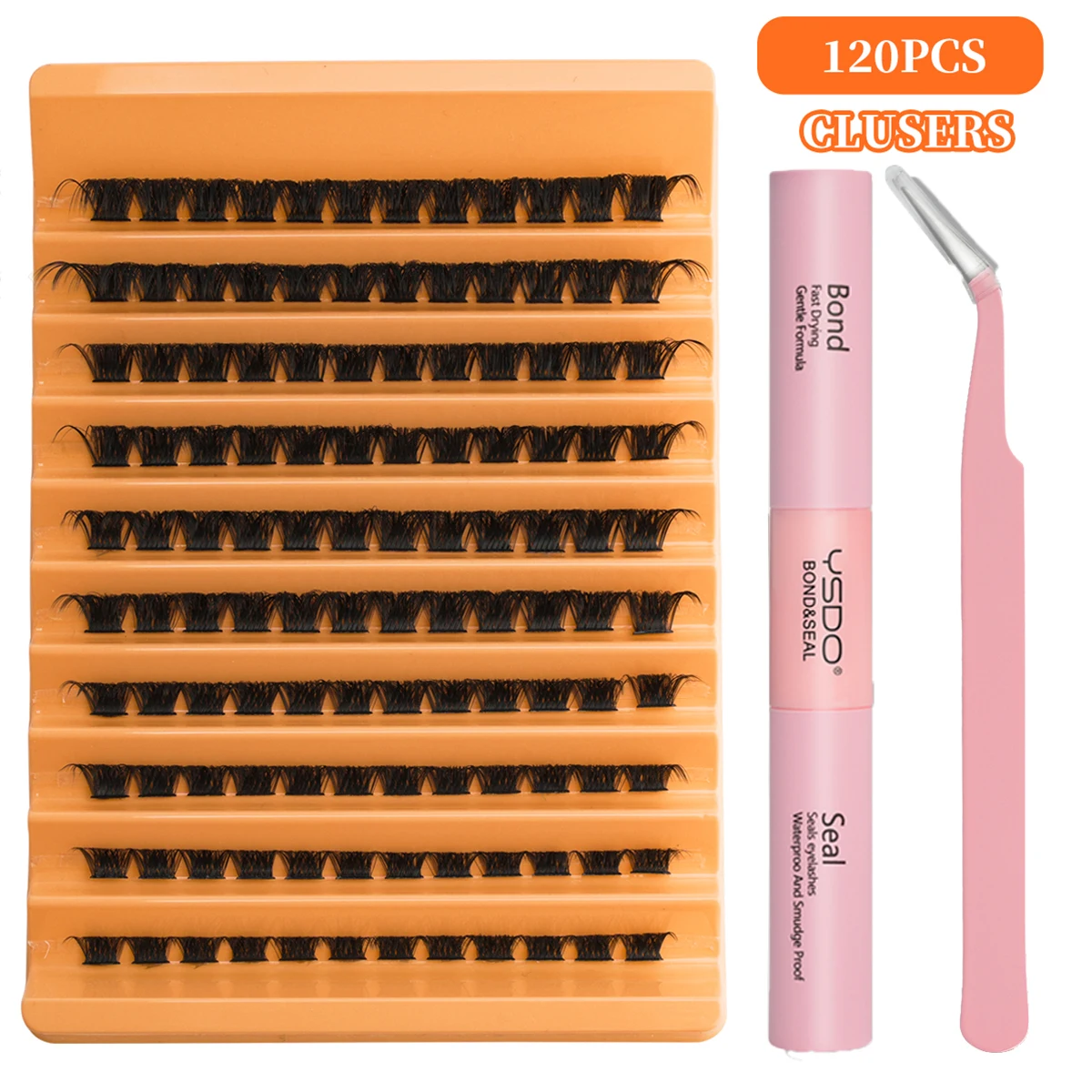 8–16 mm einzelnes Cluster-Wimpern-Set, natürliche künstliche Nerzwimpern, wiederverwendbar, DIY-Tablett, Wimpernverlängerung, dickes Volumen, falsche Wimpern-Set – Detail 1