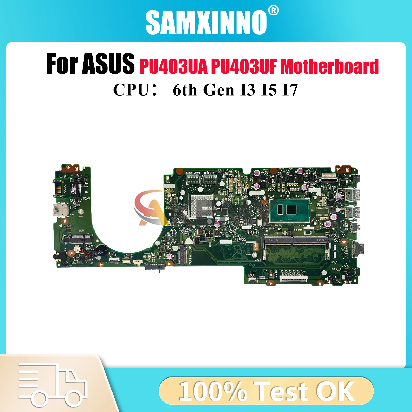 

PU403UA Laptop Motherboard For ASUS VivoBook PU403U PU403UF PU403UA Notebook Mainboard With I3 I5 I7 CPU 100% tests OK fast ship