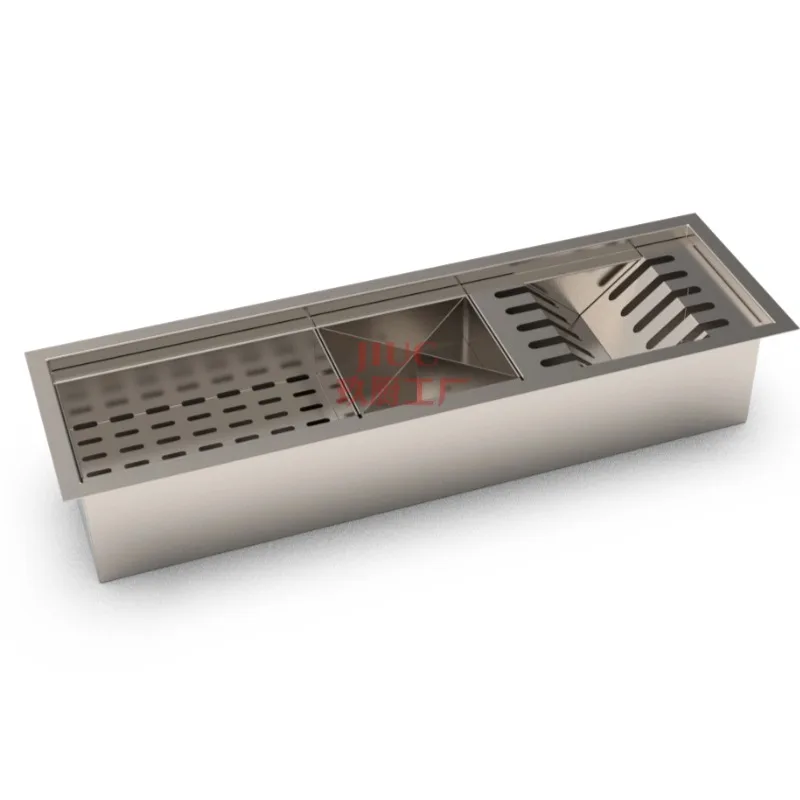 Stainless steel dishes, water filter plate, kitchen storage drain plate, external drain sink, drip drain plate 304