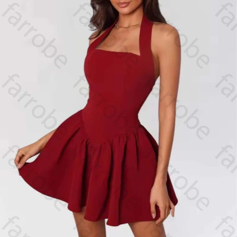 

Sexy Sleeveless Backless Cocktail Dresses Elegant Celebrity Mini Dress Exquisite High Quality Prom Party Gowns Women Customized