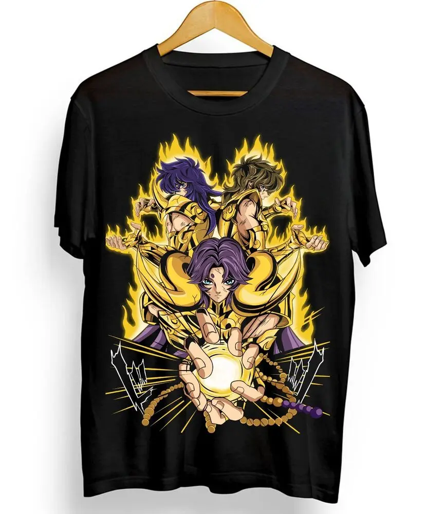 Saint Seiya T-shirt knights Of the Zodiac Hyoga Ikki Anime Shun Shirt All Size