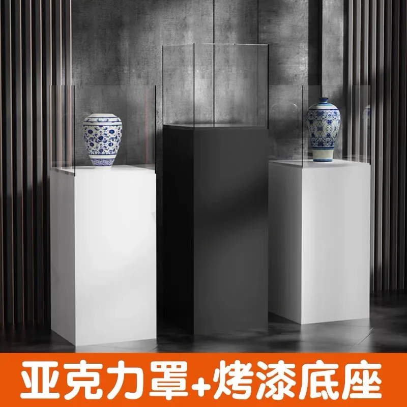 Transparent acrylic display cabinet dust cover glass cover jewelry figure model display cabinet floor