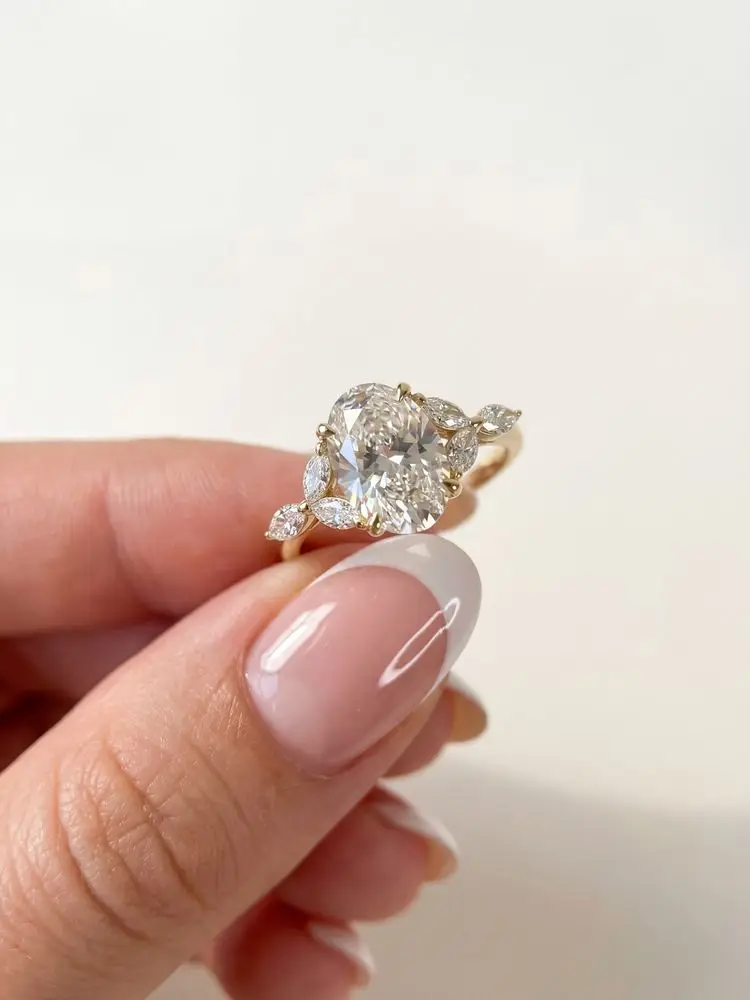 925 Sterling Silver Gorgeous Fashion Oval Marquise Zircon Ring For Women Anniversary Wedding Luxury High Quality Fine Jewelry 2