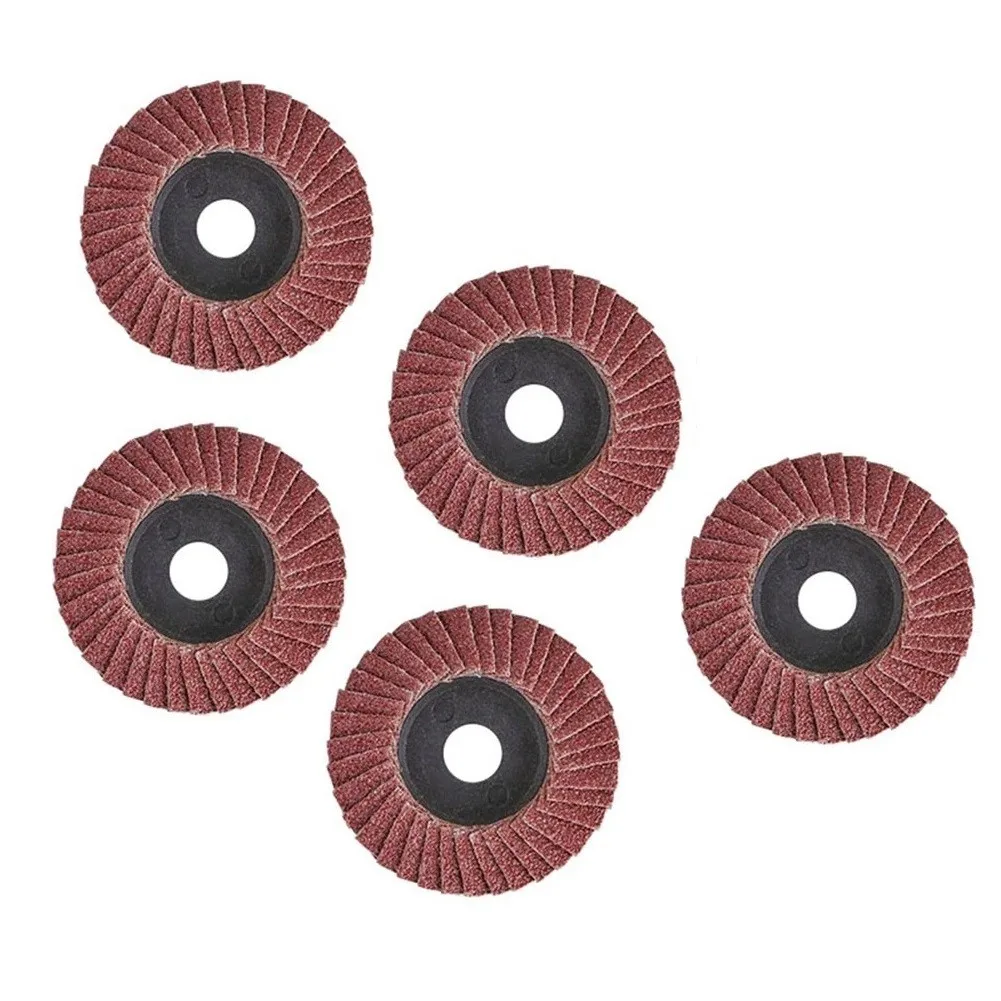 5pcs Flat Flap Discs 50/75mm 3 Inch Sanding Discs 80 Grit Grinding Wheels Blades Wood Cutting For Angle Grinder