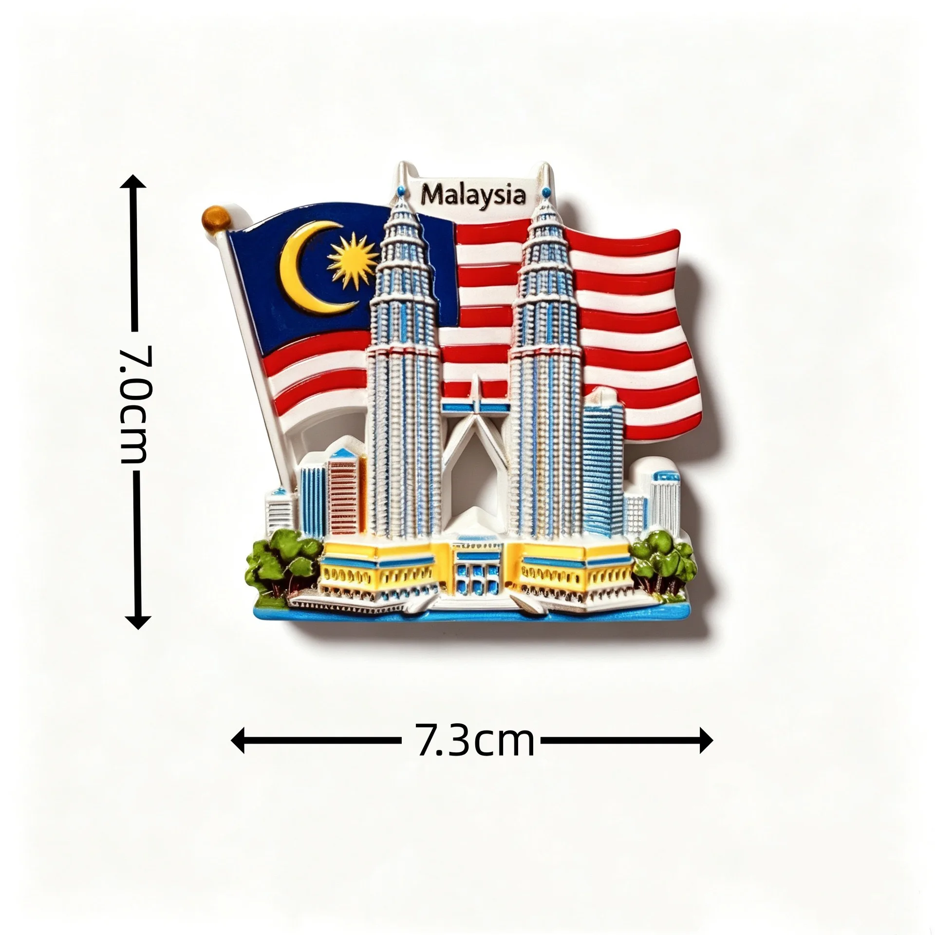Malaysia Tourist Souvenir 3D Resin Fridge Magnet Kuala Lumpur Petronas Twin Towers Sabah Borneo Home Decor Gift
