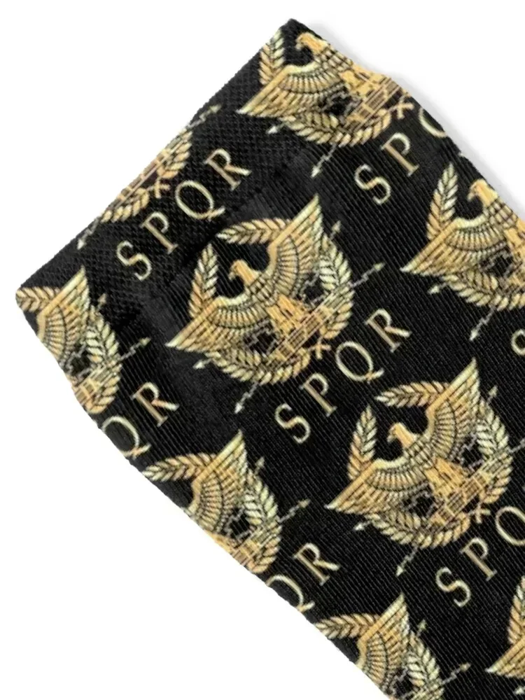 SPQR- Roman Empire Standard Eagle Socks kawaii Heating sock Run Lots Socks Men Women's