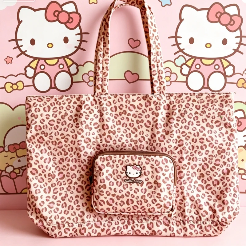 

Hello Kittys Travel Bag Nylon New Fold Shopping Bags Large Capacity Cartoon Cute Luggage Storage Bag Kids Luggage