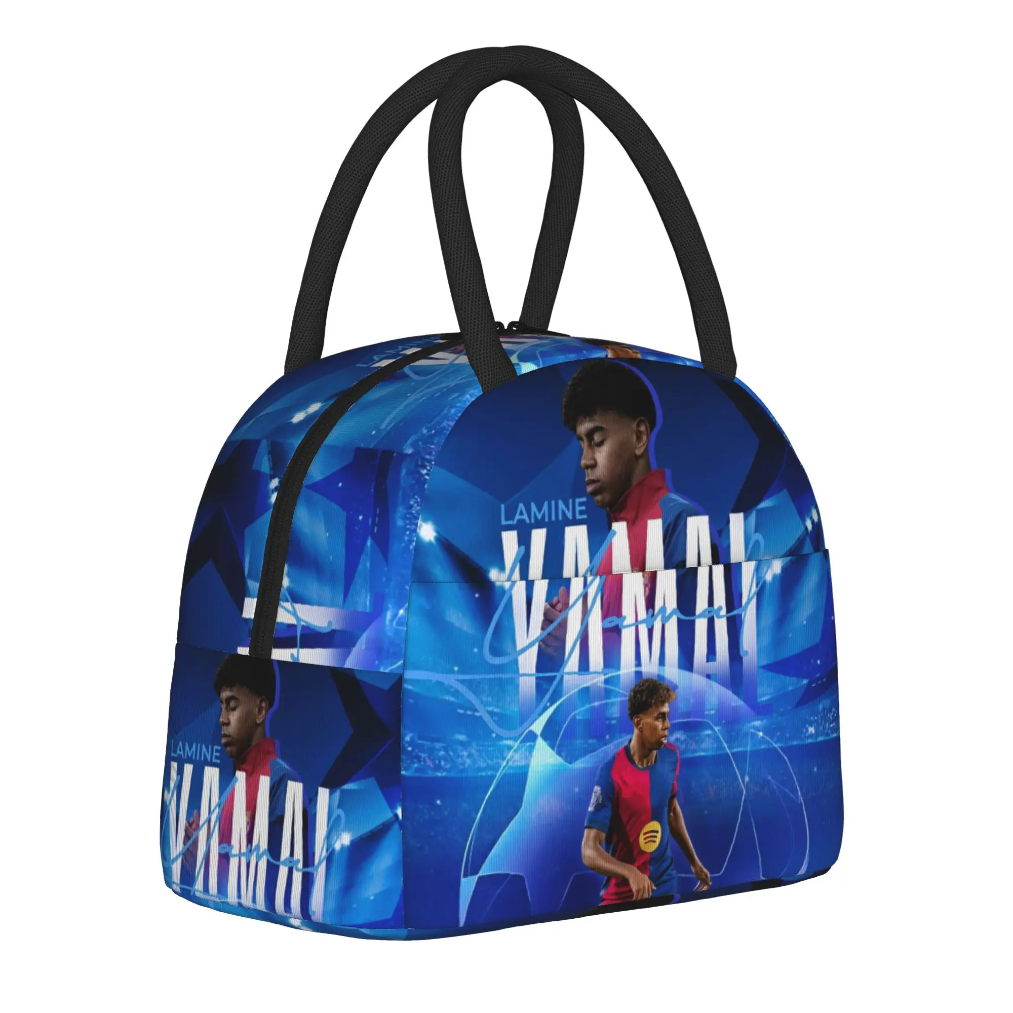 L-Lamines Football Sports Y-Yamals Thermal Insulated Lunch Bag for Travel Soccer Portable Food Bag Men Women Cooler Thermal Box