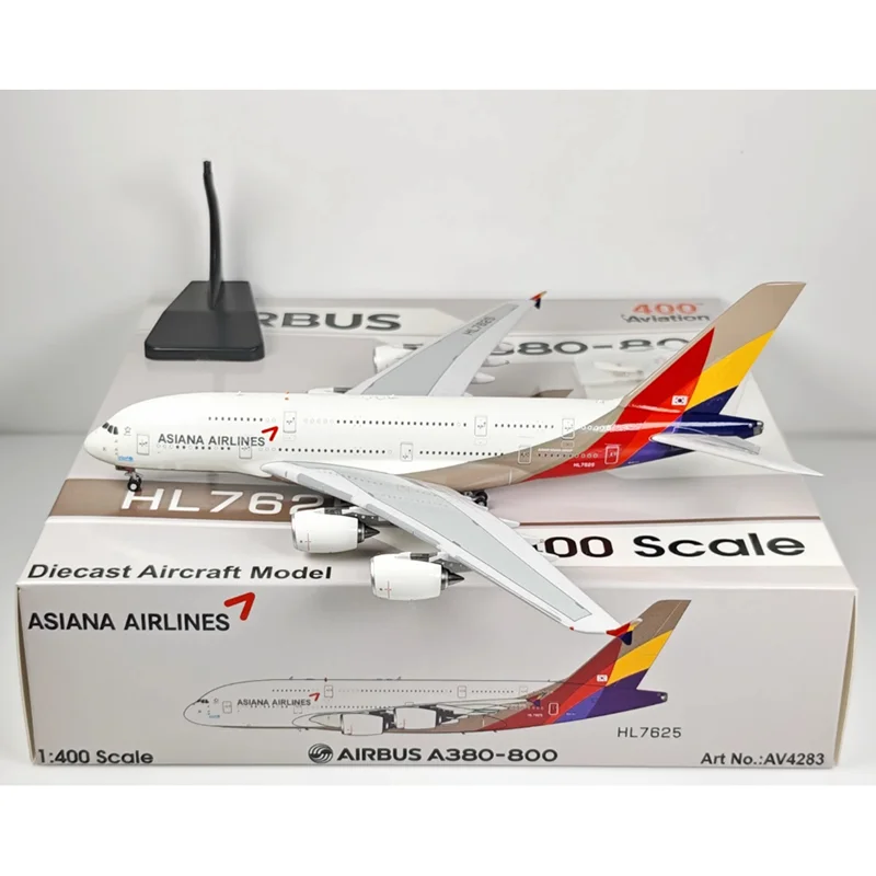 دييكاست 1/400 مقياس AV4283 الخطوط الجوية الآسيوية A380-800 HL7625 سبيكة نموذج طائرة لعبة تحصيل زخرفة الديكور