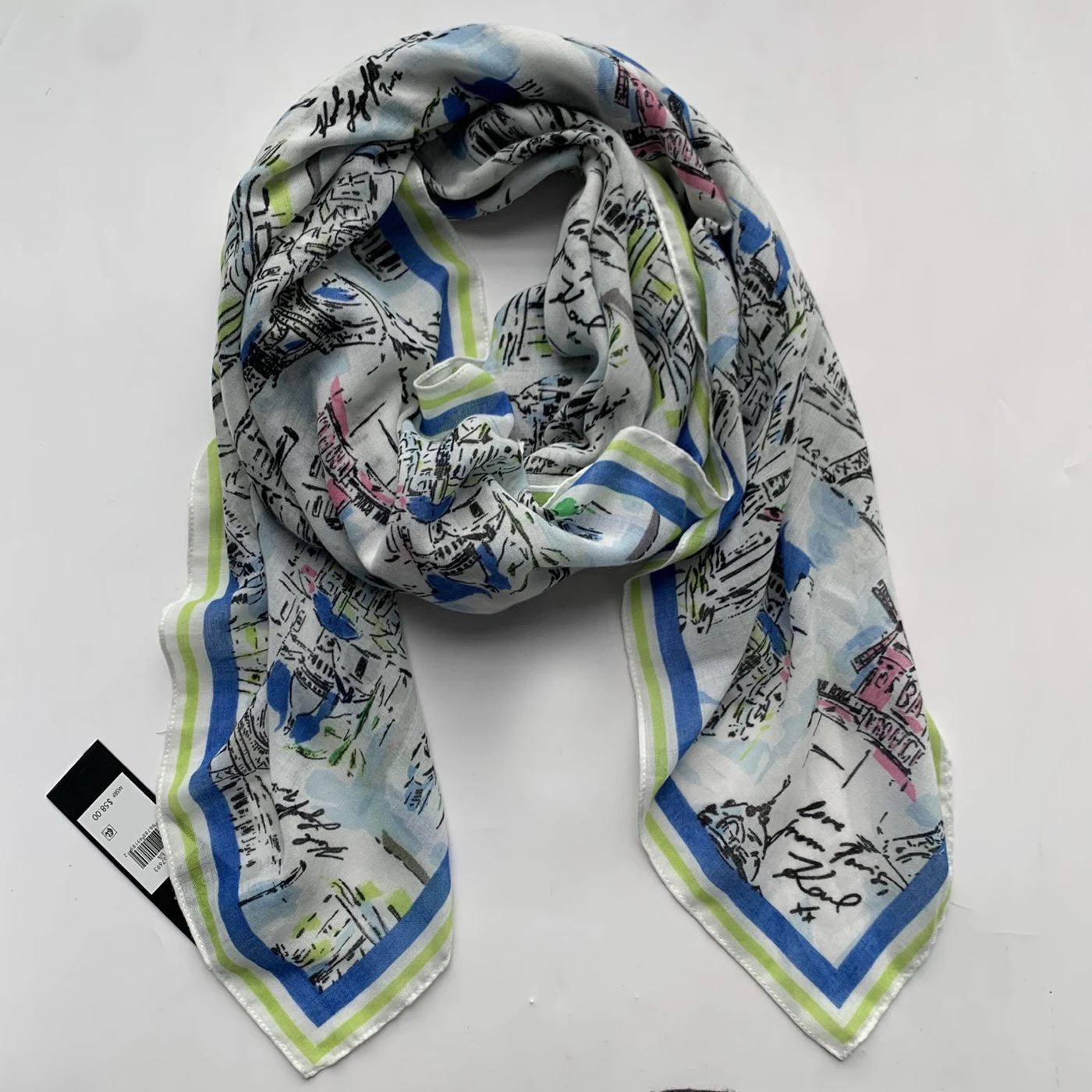 

Bohemian Style Print Scarf Lightweight Women's Versatile Thin Shawl Wrap Casual Spring Summer Square Silk Scarf