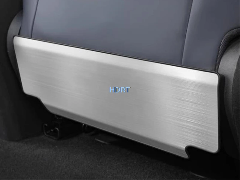 For BYD Seal Atto 4 2022 + Car Style 43.5CM Seat Back Cover Protector Anti Kick Plate With logo Protector Decoration Accessories