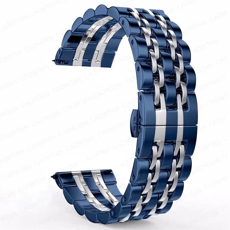 22 mm 20 mm Band für Samsung Galaxy Watch 6 4 5 45 mm Gear S3 46 mm 42 mm Active2 40 44 mm Edelstahlarmband für Amazift BIP 2 GTR