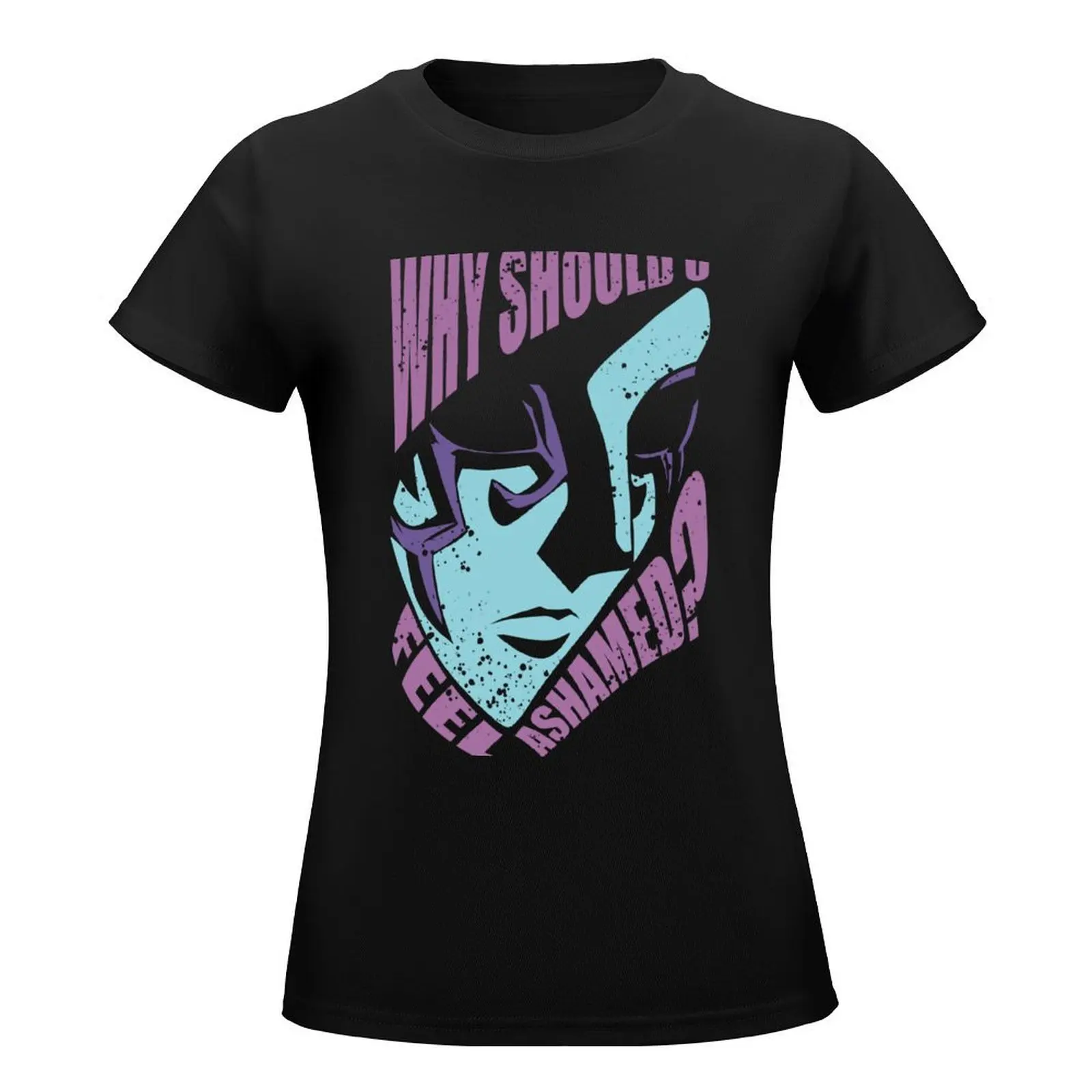 Mashle Abyss Razor Neon Aesthetic Mask - Magic and Muscles Characters Merch - Express Yourself with Anime Style T-Shirt