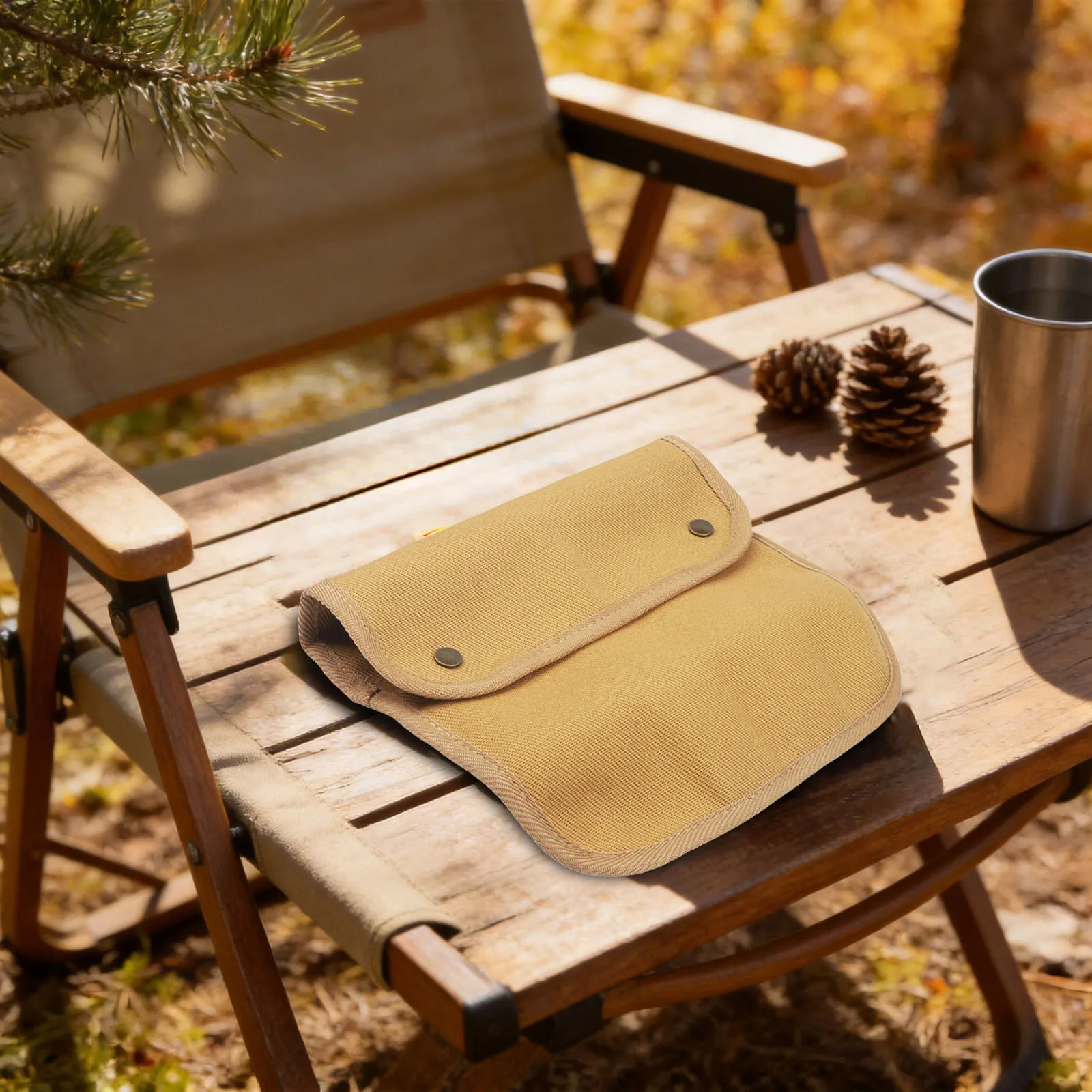 

Аксессуары для кемпинга, сумка для хранения на подлокотнике, многофункциональная сумка для хранения, износостойкий холщовый материал, идеально подходит для пикников