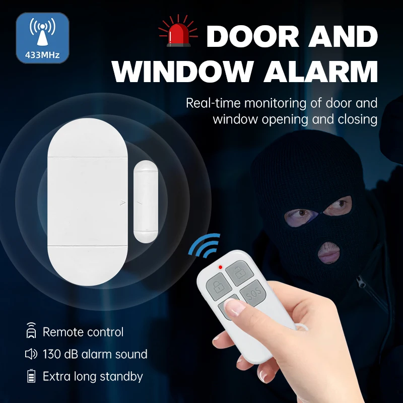 Alarm z czujnikiem okna drzwi 130dB duża głośność bezprzewodowy pilot Alarm PIR detektor indukcji magnetycznej bezpieczeństwo syrena antywłamaniowa