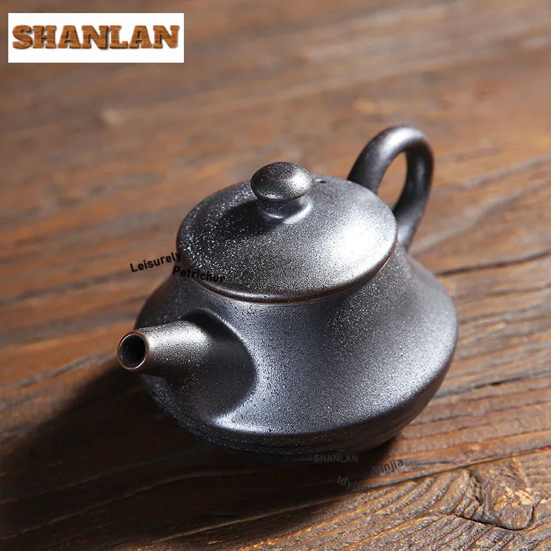 180 مللي إبريق الشاي الفخار الأسود الياباني خمر الشاي Infuser وعاء صنع الشاي غلاية مع فلتر شاي بوير حفل لوازم الديكور #2