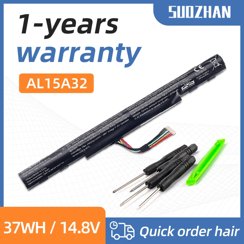SUOZHAN AL15A32 Laptop Battery For Acer Aspire E5-422G 472 E5-473 E5-473G E5-522 522G E5-532 E5-532T E5-573G E5-553G V3-574G